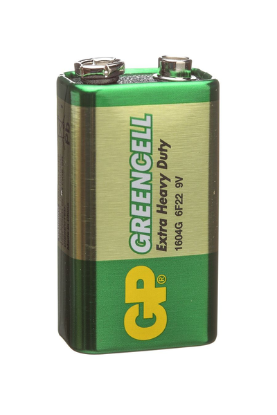 Батарейка GP 9V 6F22 GREEN CELL <1604G-OS1> [крона, солевая, 9В]