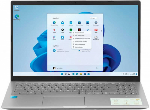 Ноутбук ASUS Laptop 15 F515EA-EJ1436W серебристый [15,6" FHD, TN, Pentium Gold 7505 2*2ГГц, 4ГБ, SSD256ГБ, Intel UHD, Windows 11 Home]