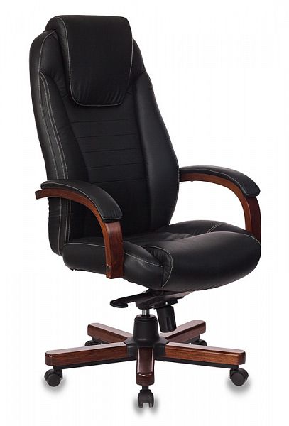 T 9923 WALNUT/BLACK кожа, черный Бюрократ
