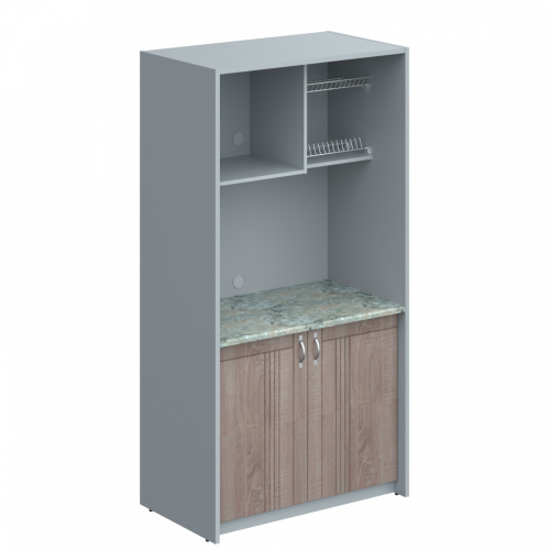 SCB 120.3ML Шкаф для посуды (МДФ фасады) Сонома/металлик 1030*600*2000