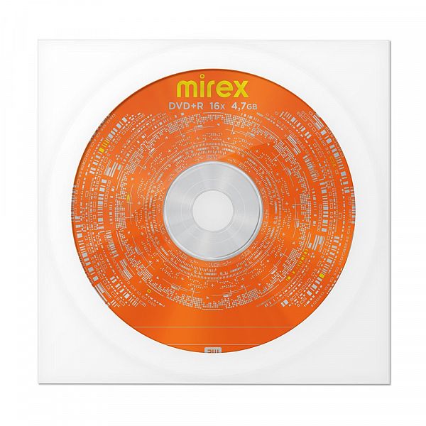 Диск DVD+R Mirex [4,7Гб, 16x, бумажный конверт] /600