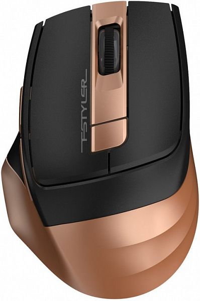 Компьютерная мышь беспроводная A4Tech Fstyler FG35 черная/золото