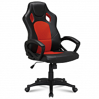BRABIX Rider EX-544 экокожа черная/ткань красная