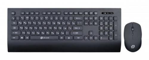 Комплект беспроводной (клавиатура+мышь) Oklick 222M черный [USB]