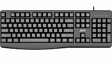 Клавиатура проводная Acer OKW301 черная [USB, мембранная]