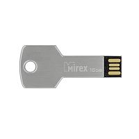USB Flash 16Гб. Mirex CORNER KEY <13600-DVRCOK16> [USB 2.0, цвет: серебристый, корпус: металл]