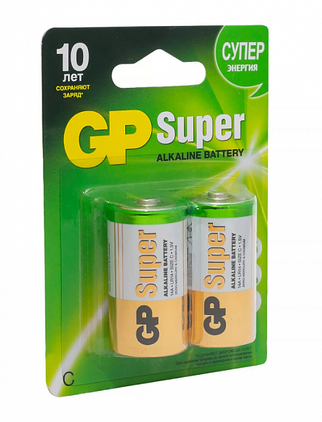 Батарейка GP LR14 SUPER ALKALINE <14A-CR2> [С, алкалиновая, 1.5В]