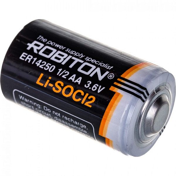 Батарейка Robiton ER14250-BOX20 [1/2AA, литиевая, 3.6В, 25,5*14,5 мм.]