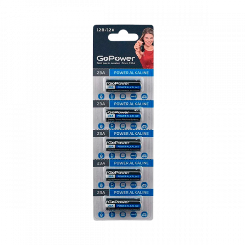 Батарейка GoPower LR23/A23/MN21 BL5 Alkaline 12V