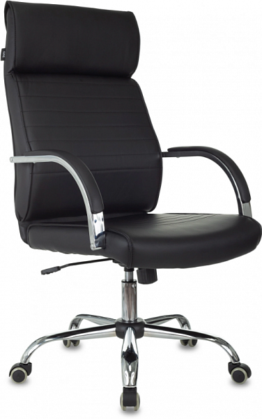 T 8010 SL/BLACK черный экокожа крестовина металл хром