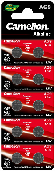 Батарейка Camelion AG9 (G9/G09/LR936/LR45/94A/194/394A) BL10